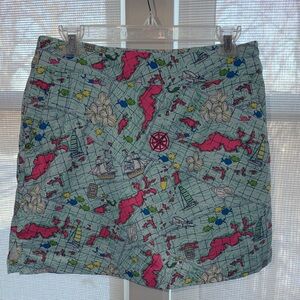 Vineyard Vines Colorful Map Print Skirt / Skort